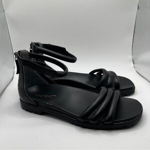 NWOB Vionic Laurel Women's Sandals black Leather Size 6.5M